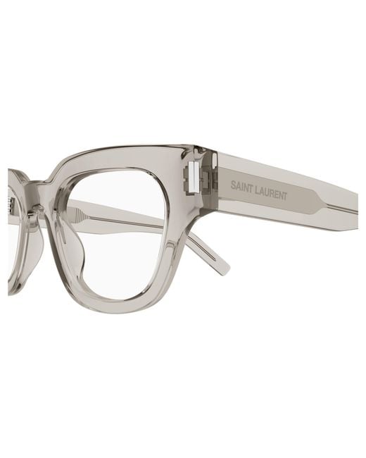 Saint Laurent White Eyewear Square Frame Glasses for men