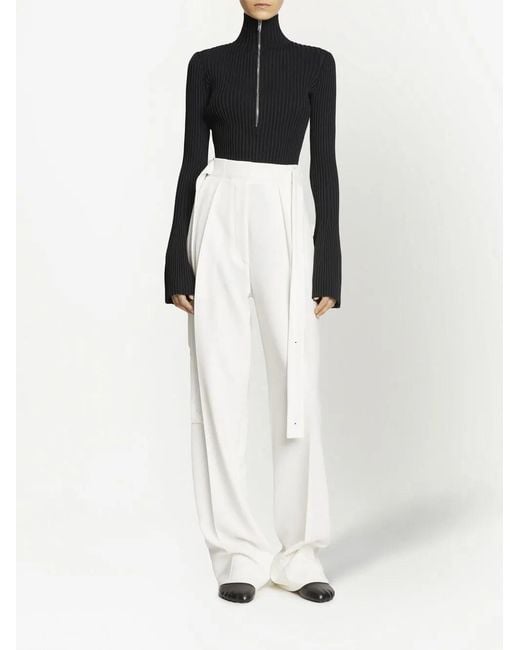Proenza Schouler Black Half-Zipped High Neck Jumper