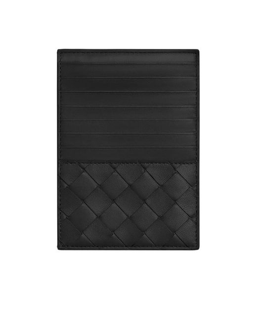 Bottega Veneta Black Logo Debossed Zip-Up Wallet