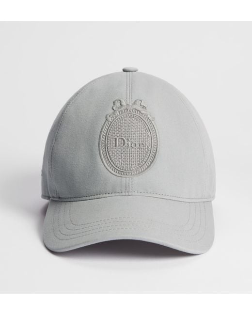 Dior Gray Embroidered Logo Baseball Hat
