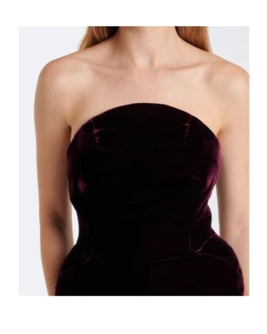 Mugler Black Velvet Bustier Gown