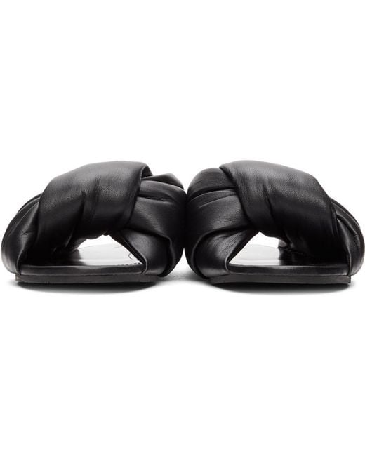 Balenciaga Black Drapy Sandals