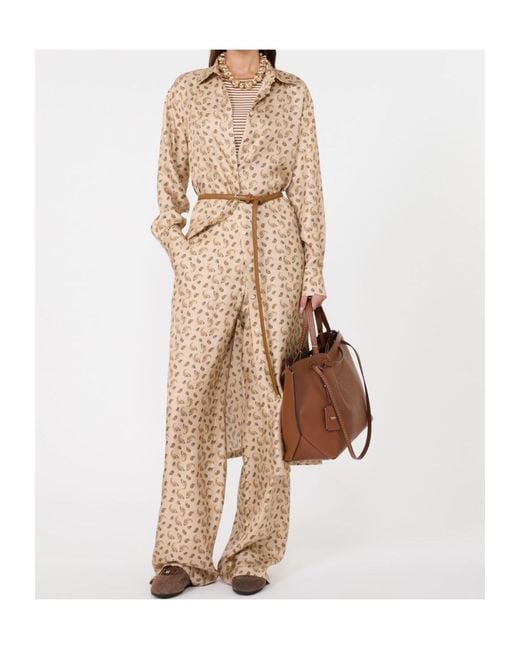 Max Mara Natural Long-Sleeved Dress