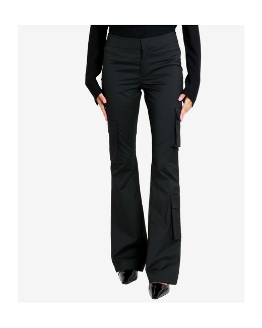 Philosophy Di Lorenzo Serafini Black Low-Rise Casual Pants