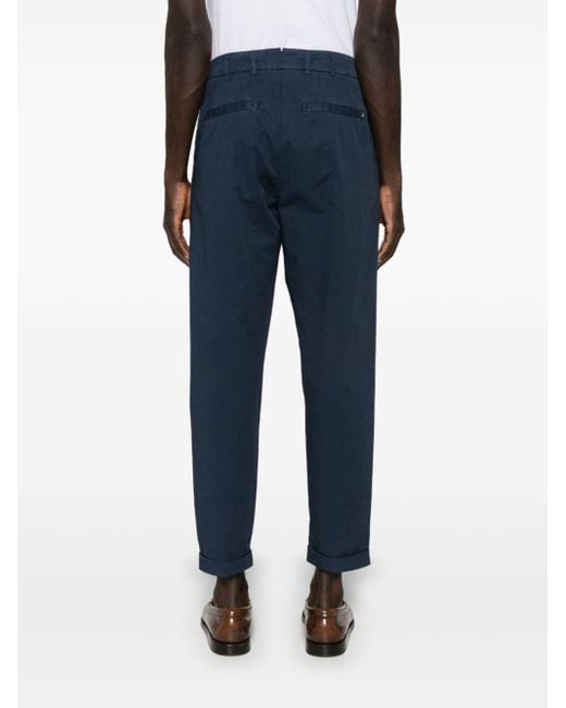 Dondup Blue Belt-Lined Casual Pants for men