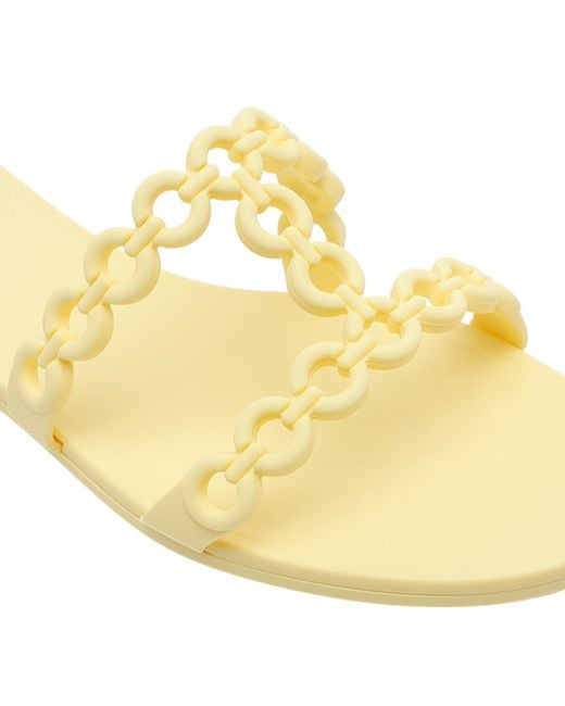 Aquazzura Metallic Chain Strap Flat Sandals