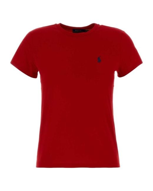 Polo Ralph Lauren Logo Embroidered Crewneck T-Shirt