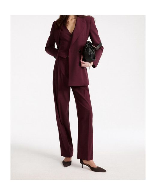Marella Purple Double-Breasted Blazer