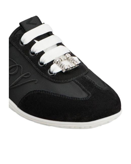 Roger Vivier Black Viv Low Mules
