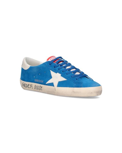 Golden Goose Deluxe Brand Blue Superstar Low-Top Sneakers for men