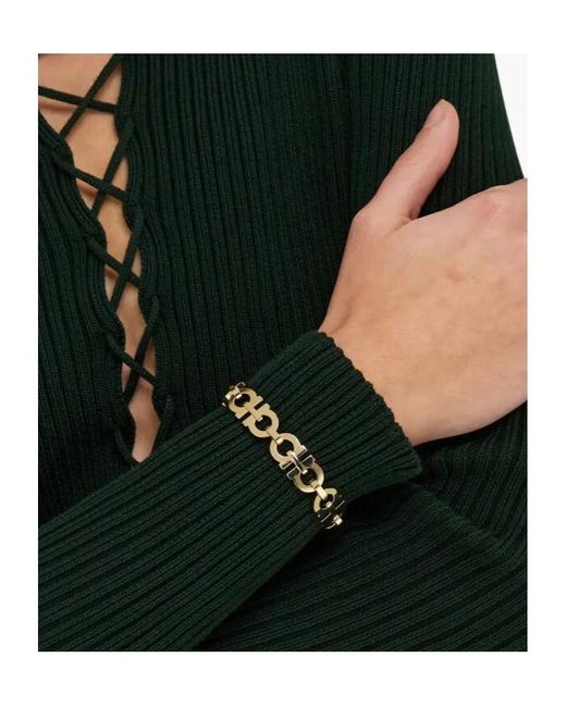 Ferragamo Metallic Embellished Bracelet