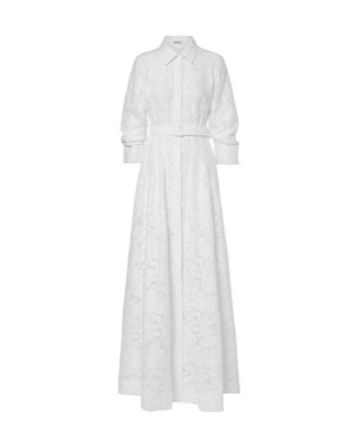 Jonathan Simkhai White Courtney Organza Jacquard Gown