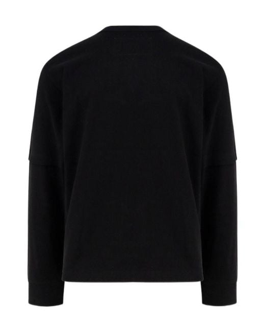 Sacai Black X Carhartt Wip Logo Patch Crewneck Sweatshirt for men