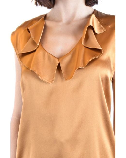 Pinko Orange Sleeveless Blouse