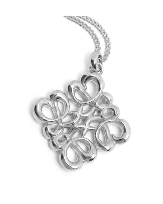 Loewe White Small Pendant Necklace