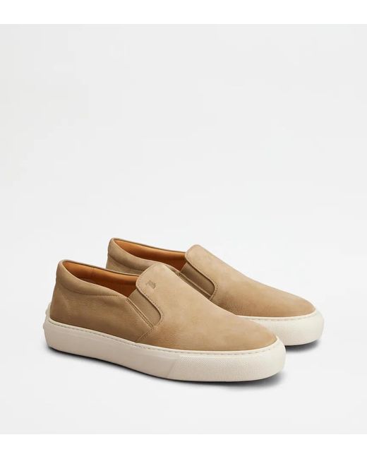 Tod's Natural Slip-On Low-Top Casual Shoes for men