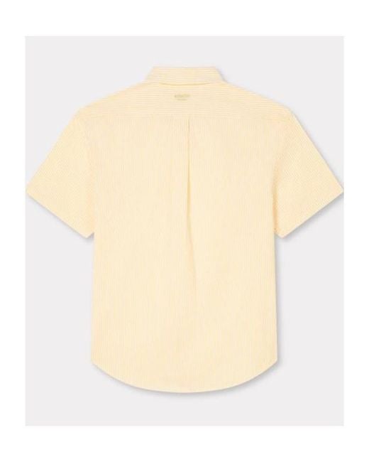 KENZO Natural 'Boke Flower' Short Sleeve Shirt for men