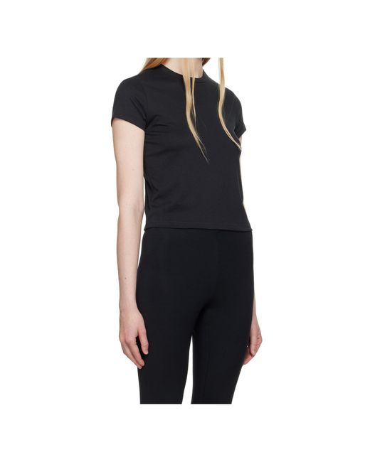 Skims Black Round Neck Short Sleeve T-Shirt