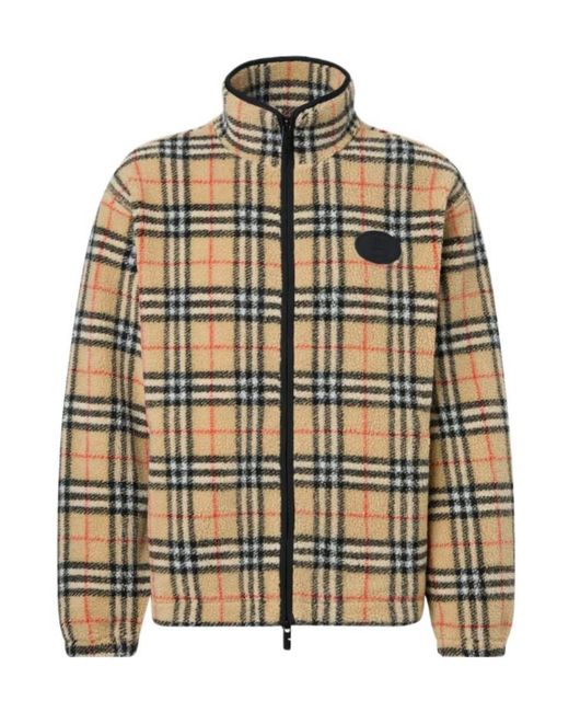 Burberry Metallic Check Wool-Blend Zip-Up Jacket for men