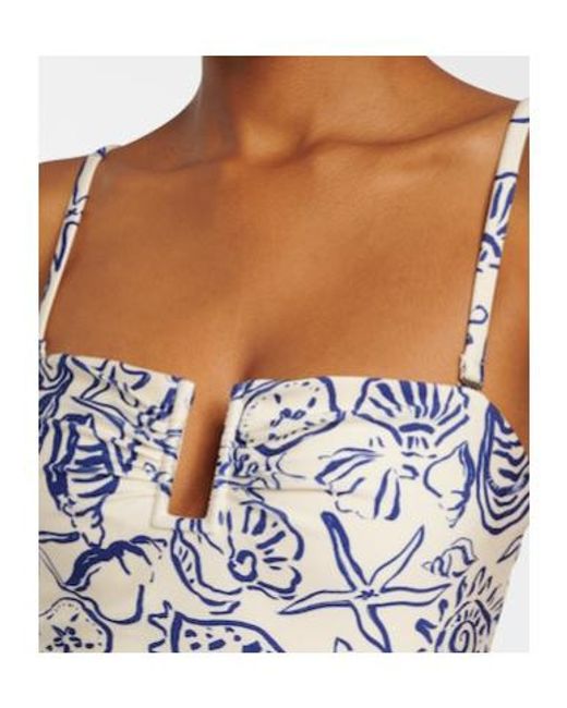 Jonathan Simkhai Blue Ottilie Printed Swimsuit