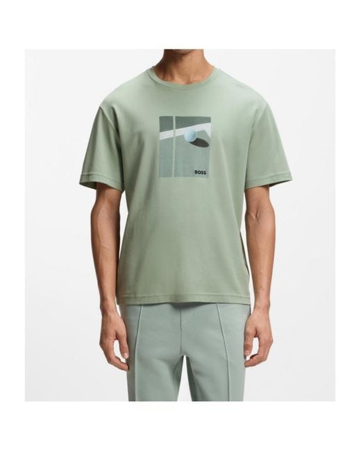 Boss Green Crew Neck Short-Sleeved T-Shirt for men