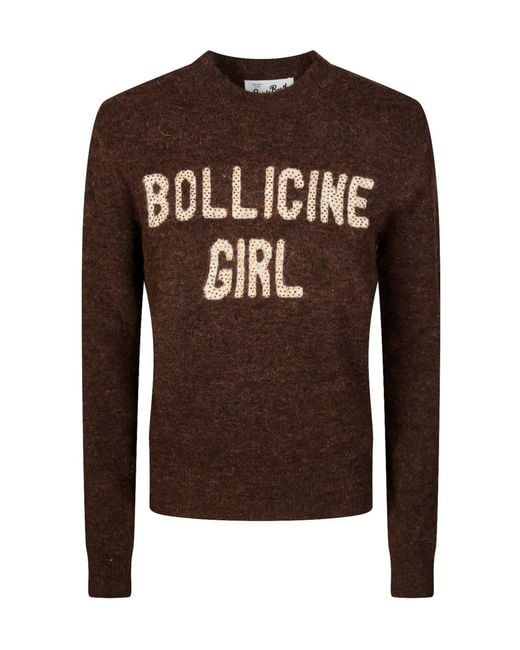 Mc2 Saint Barth Brown New Queen Crewneck Jumper