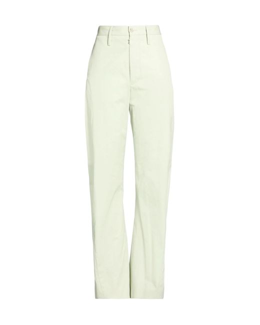 MM6 by Maison Margiela White Minimalist Straightleg Dress Pants