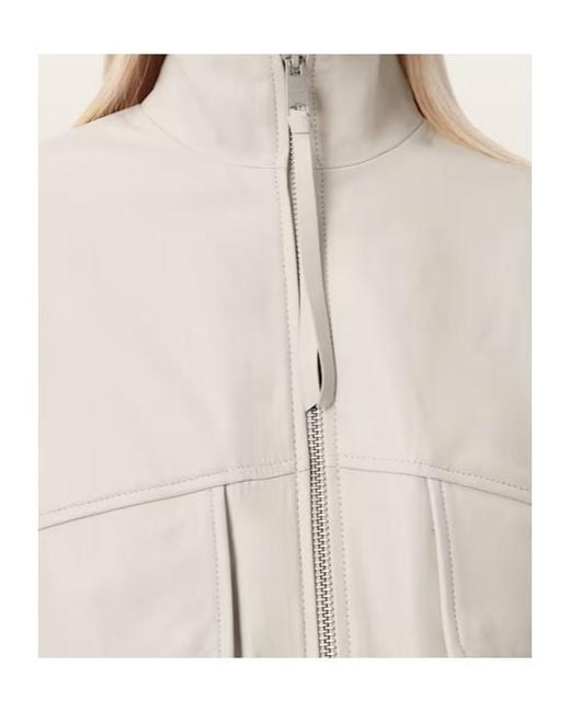 AllSaints Natural Flor Leather Jacket