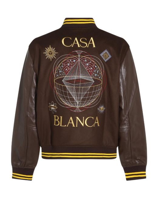 Casablanca Brown Long-Sleeve Casual Jacket for men