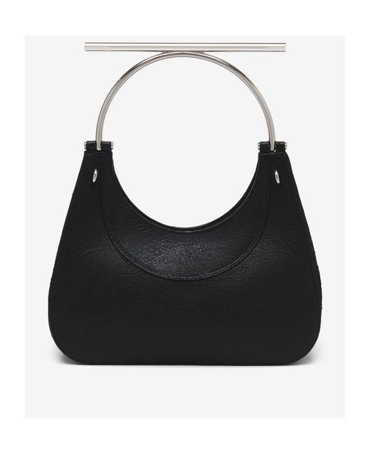 McQueen Black Cross-Bar Logo Printed Tote Bag