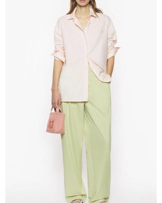 Maison Kitsuné Pink Maison Kitsuné Baby Fox Casual Shirt