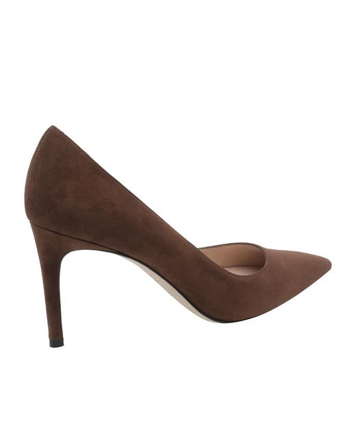 Stuart Weitzman Brown Pointed-Toe High Heels