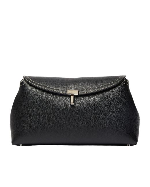 Totême  Black T-Lock Flip Shoulder Bag