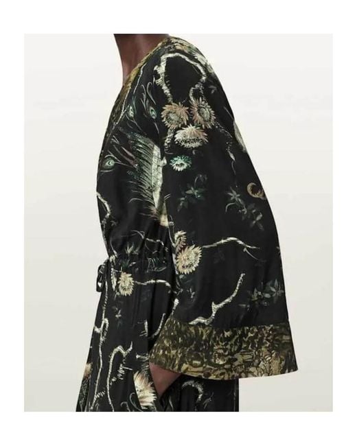 AllSaints Black Long-Sleeved Dress