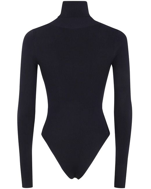 Entire studios Blue Turtleneck Long-Sleeve Bodysuit