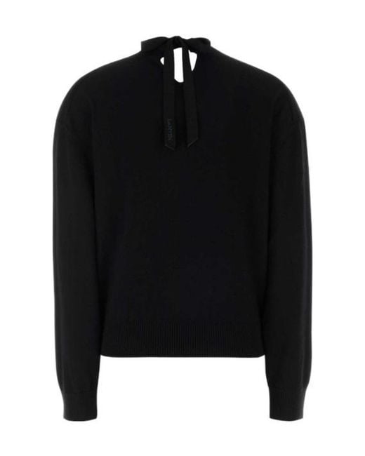 Lanvin Black V-Neck Sweater
