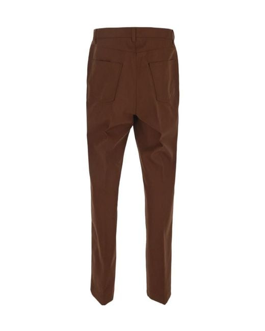 Valentino Brown Straight Leg Tailored Pants for men