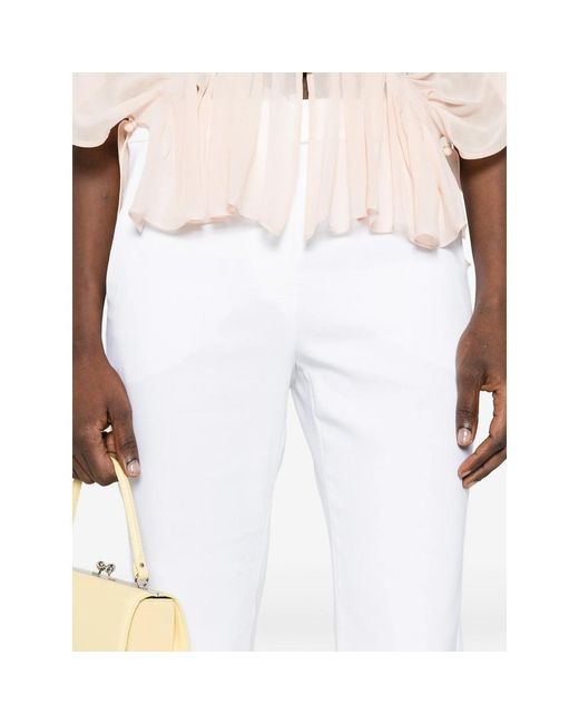 Max Mara White Bootcut Casual Pants
