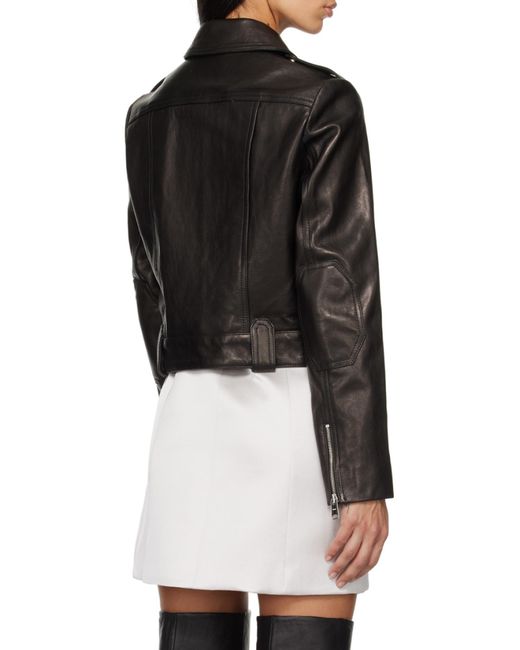 Khaite Black Cordelia Long-Sleeved Leather Jacket