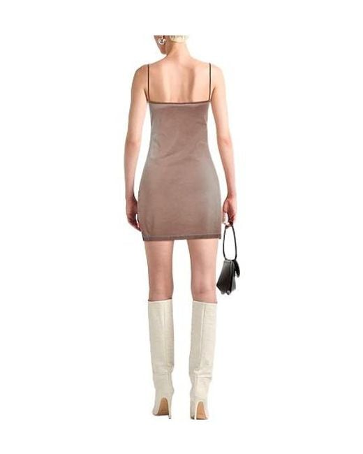 DIESEL Brown Metallic Sleeveless Fitted Dress
