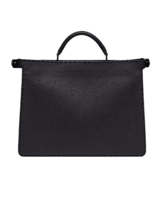 Fendi Black Selleria Bag With 713 Hand-Sewn Topstitches for men