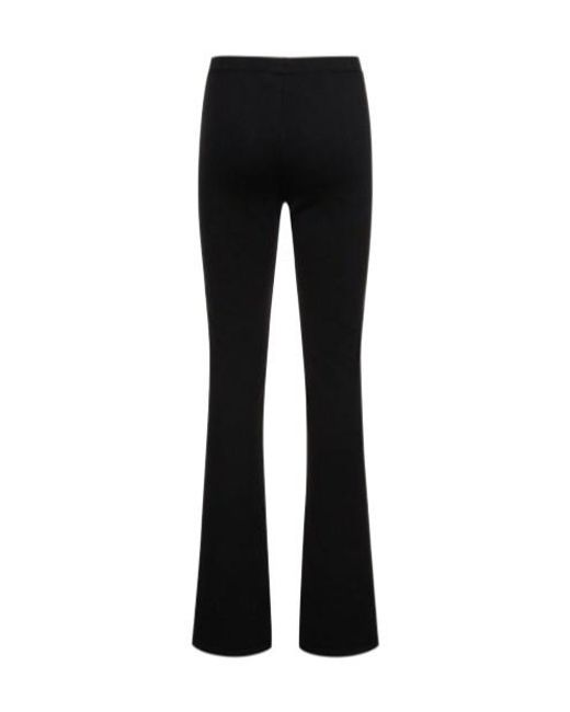 Magda Butrym Black Knitted Straight Casual Pants
