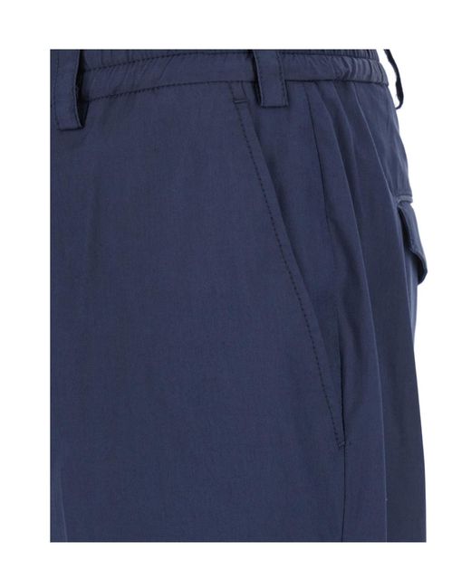 Pt Pantaloni Blue Pt Torino Elasticated Waistband Straight-Leg Pants for men