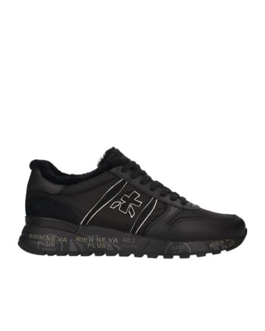 Premiata Black Round-Toe Sneakers for men