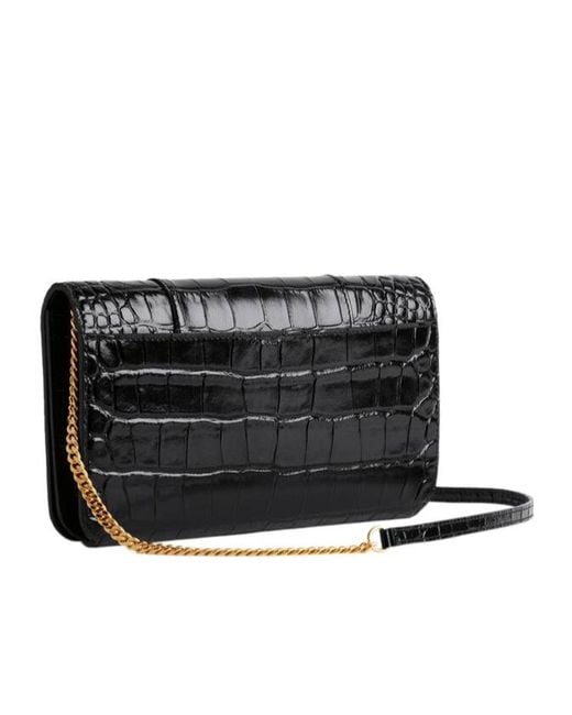 Balenciaga White Logo Chain Clutch Bag