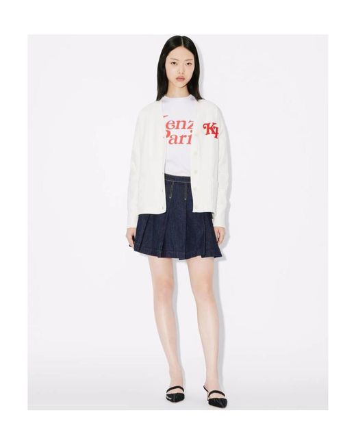KENZO White By Verdy' Embroidered Sweatshirt Cardigan