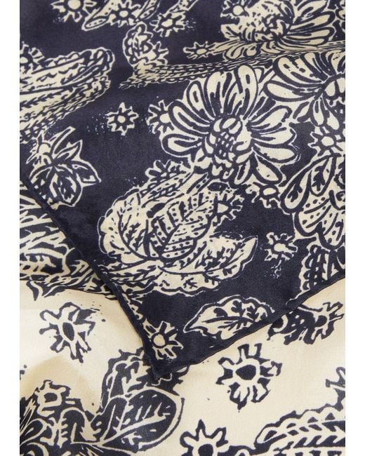 Loro Piana Gray Habutai Carré Silk Scarf
