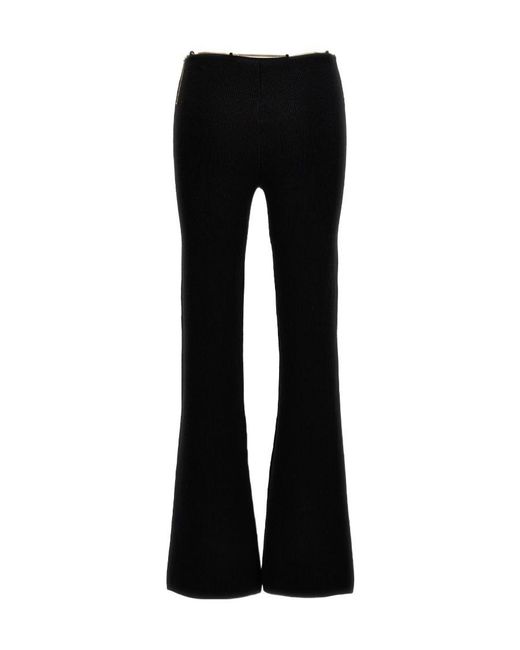 Alexander Wang Black Ribbed Bootcut Pants