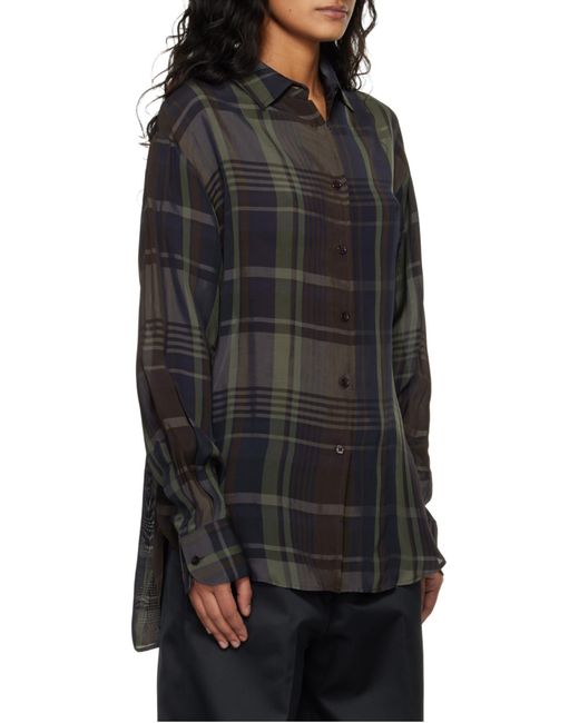 Frankie Shop Black Peri Sheer Button-Up Shirt