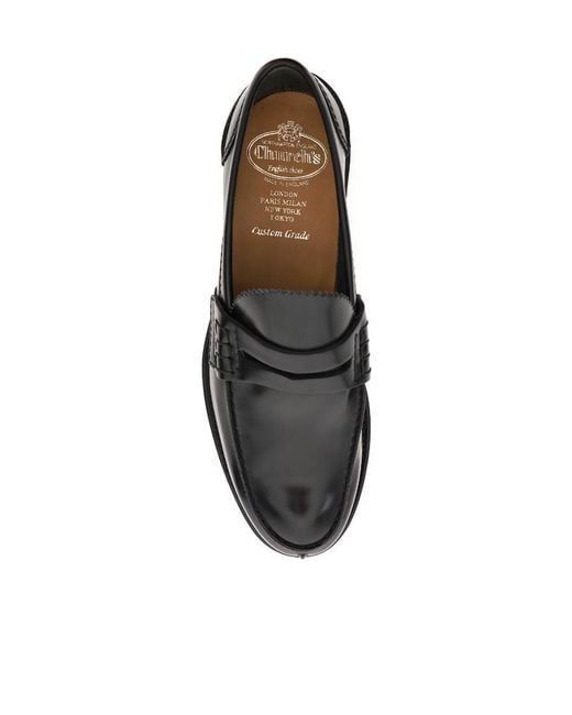 Church's Black Pembrey Polished Slip-On Loafers for men